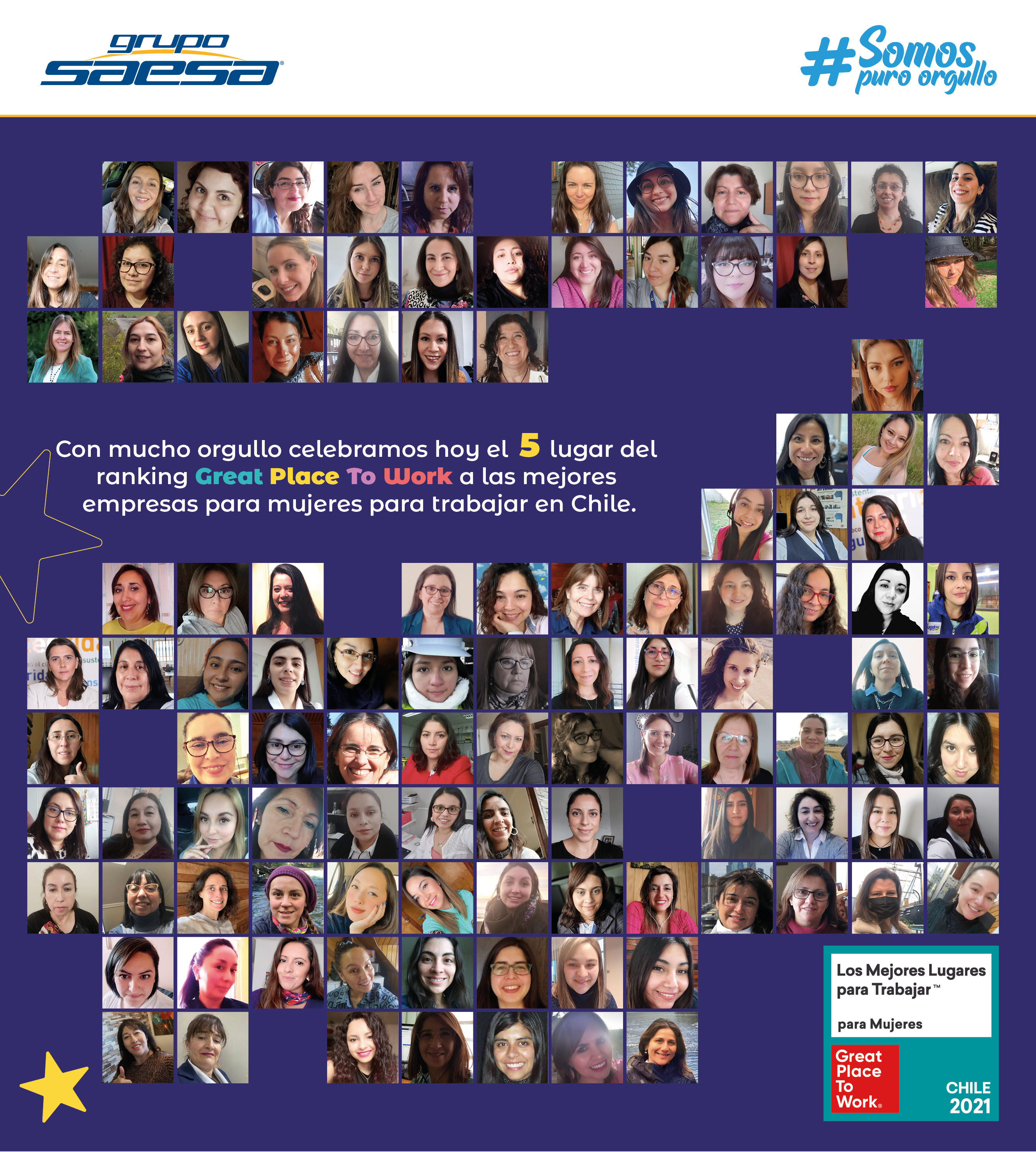 Noticias Edelaysen - Edelaysen obtuvo 5° lugar dentro de las mejores empresas para que trabajen mujeres en Chile